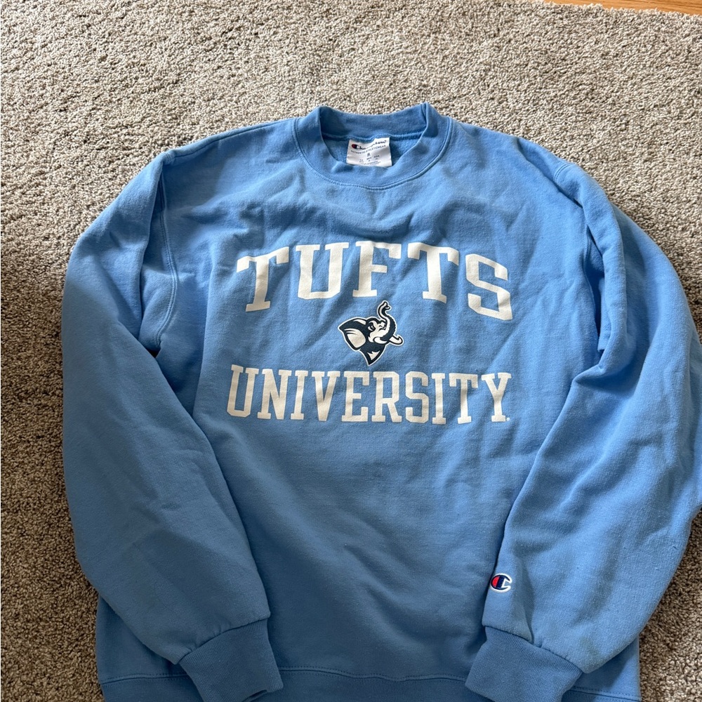 Champion Light Blue Tufts University Crewneck Sweater